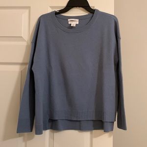Nordstrom Signature cashmere cropped crew neck sweater, baby blue large